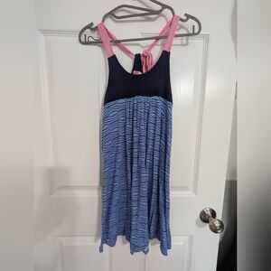 Cinnamon Girl Blue And Pink Kids Dress Size 9/10